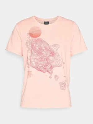 T-shirt z nadrukiem Peak Performance morelowy