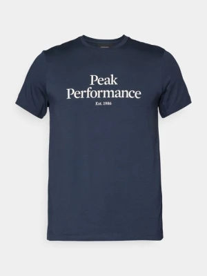 T-shirt z nadrukiem Peak Performance niebieski