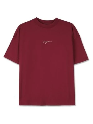 T-shirt z nadrukiem Pegador bordowy
