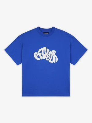 T-shirt z nadrukiem Pegador niebieski