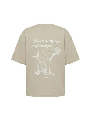T-shirt z nadrukiem Pegador beżowy