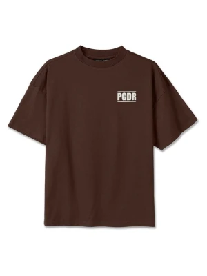 T-shirt z nadrukiem Pegador brązowy