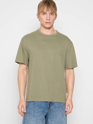 T-shirt z nadrukiem Pepe Jeans khaki
