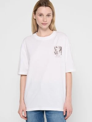 T-shirt z nadrukiem Pepe Jeans biały