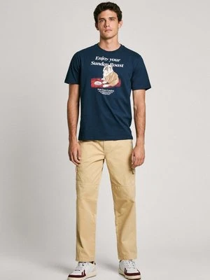 T-shirt z nadrukiem Pepe Jeans