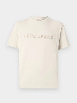 T-shirt z nadrukiem Pepe Jeans beżowy