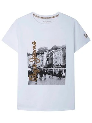 T-shirt z nadrukiem Pepe Jeans