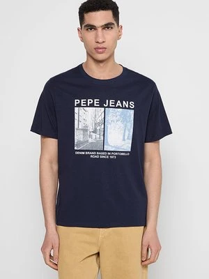 T-shirt z nadrukiem Pepe Jeans