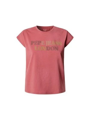 Zdjęcie produktu T-shirt z nadrukiem Pepe Jeans pomarańczowy