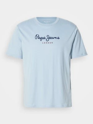 T-shirt z nadrukiem Pepe Jeans niebieski