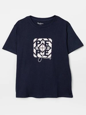 T-shirt z nadrukiem Pepe Jeans
