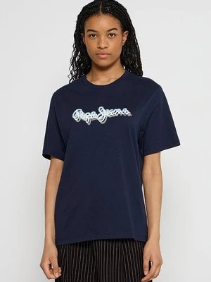 Zdjęcie produktu T-shirt z nadrukiem Pepe Jeans niebieski