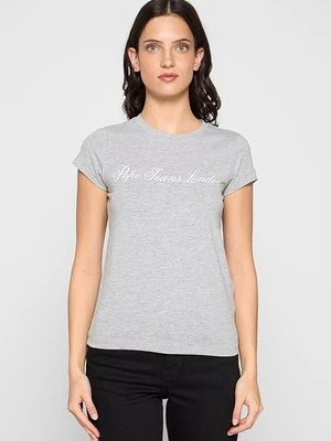 T-shirt z nadrukiem Pepe Jeans szary