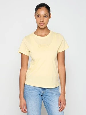T-shirt z nadrukiem Pepe Jeans żółty