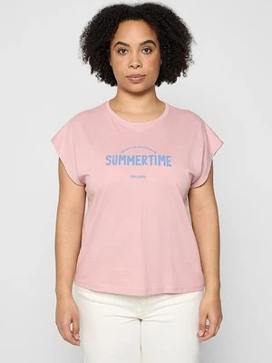 T-shirt z nadrukiem Pepe Jeans jasnoróżowy