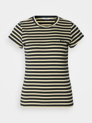 T-shirt z nadrukiem Pepe Jeans granatowy