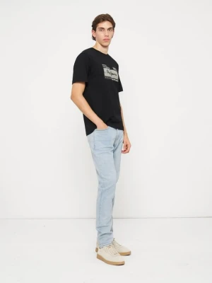 T-shirt z nadrukiem Pepe Jeans czarny