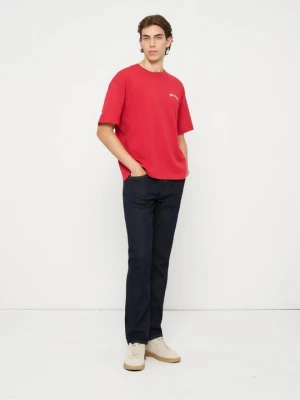 T-shirt z nadrukiem Pepe Jeans czerwony