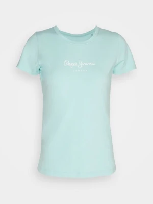 T-shirt z nadrukiem Pepe Jeans jasnoniebieski