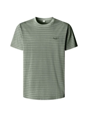 T-shirt z nadrukiem Pepe Jeans jasnozielony