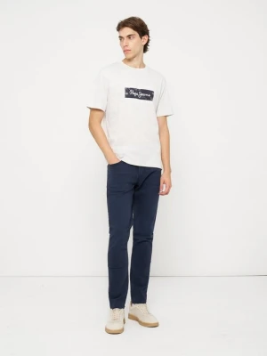 T-shirt z nadrukiem Pepe Jeans szary