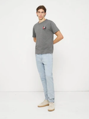 T-shirt z nadrukiem Pepe Jeans szary