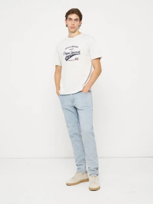 T-shirt z nadrukiem Pepe Jeans szary