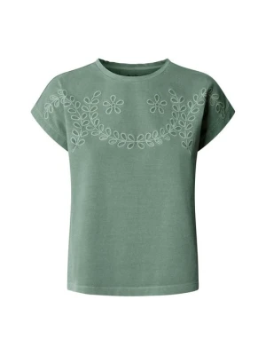 T-shirt z nadrukiem Pepe Jeans zielony