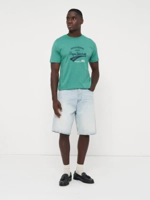 T-shirt z nadrukiem Pepe Jeans zielony