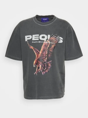 T-shirt z nadrukiem PEQUS antracytowy