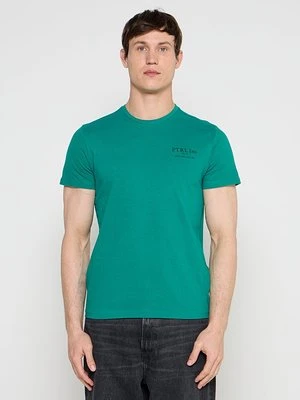 T-shirt z nadrukiem Petrol Industries ochra