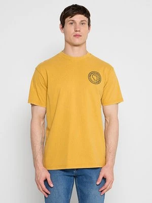 T-shirt z nadrukiem Petrol Industries żółty