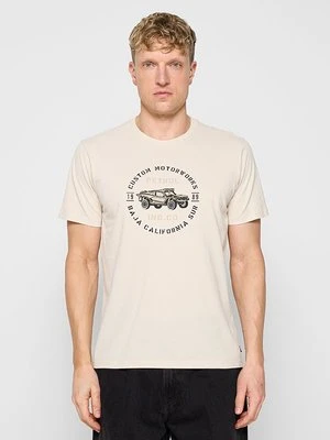 T-shirt z nadrukiem Petrol Industries biały