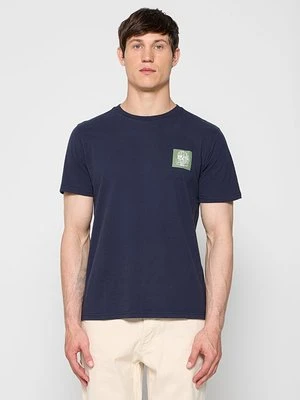 T-shirt z nadrukiem Petrol Industries granatowy