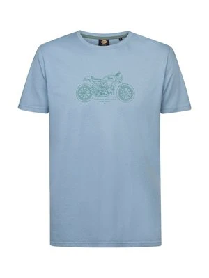T-shirt z nadrukiem Petrol Industries niebieski
