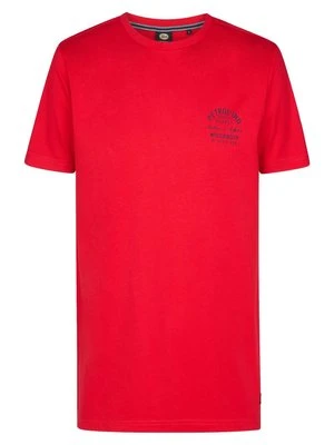 T-shirt z nadrukiem Petrol Industries czerwony