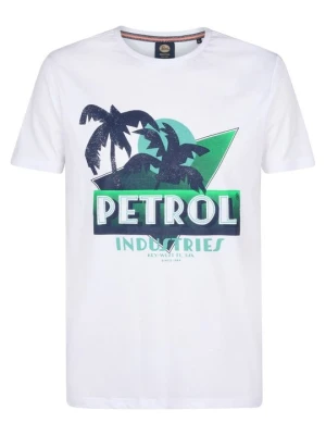 T-shirt z nadrukiem Petrol Industries biały