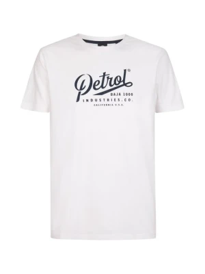 T-shirt z nadrukiem Petrol Industries biały