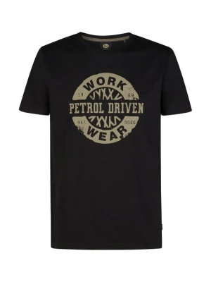 T-shirt z nadrukiem Petrol Industries czarny