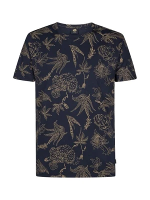 T-shirt z nadrukiem Petrol Industries granatowy