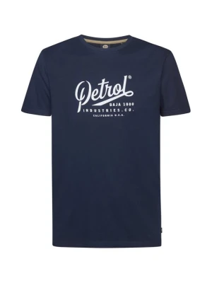 T-shirt z nadrukiem Petrol Industries granatowy