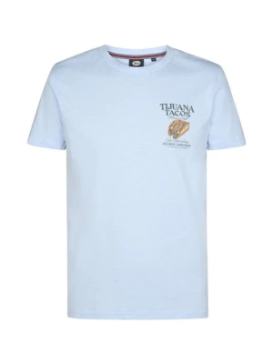 T-shirt z nadrukiem Petrol Industries niebieski