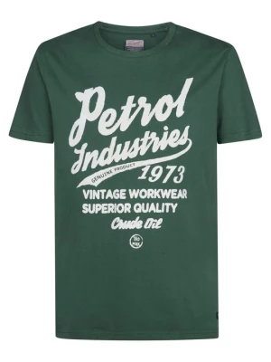 T-shirt z nadrukiem Petrol Industries zielony