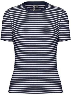 T-shirt z nadrukiem Pieces niebieski