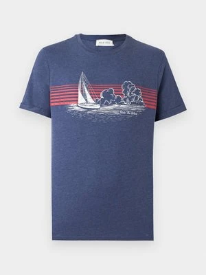 T-shirt z nadrukiem Pier One granatowy