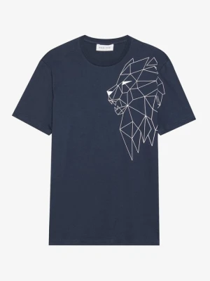 T-shirt z nadrukiem Pier One By Zalando granatowy