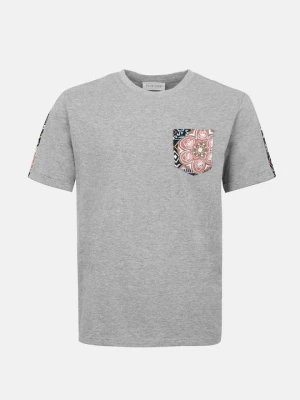 T-shirt z nadrukiem Pier One By Zalando szary melanż