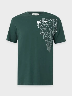 T-shirt z nadrukiem Pier One By Zalando zielony