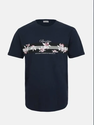 T-shirt z nadrukiem Pier One By Zalando granatowy