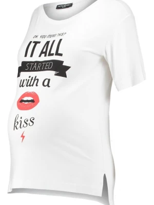 T-shirt z nadrukiem Pietro Brunelli biały